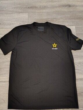 Small U.S. Army Black Short-Sleeve Tee with Yellow Star
